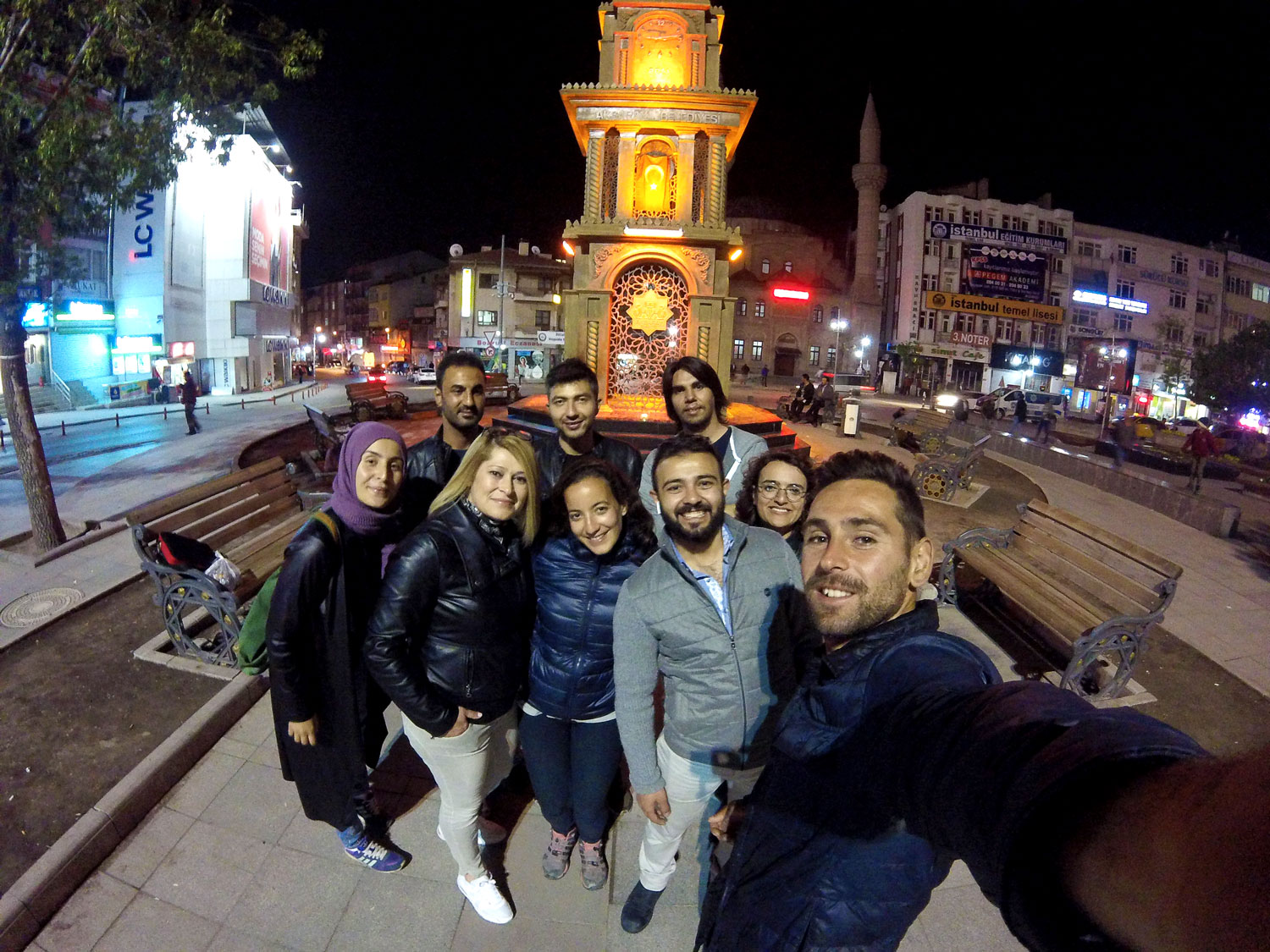 Cycling Turkey, party in Aksaray with Önder and his friends. Cycling Turquey, evening in Aksaray with Önder and his friends.